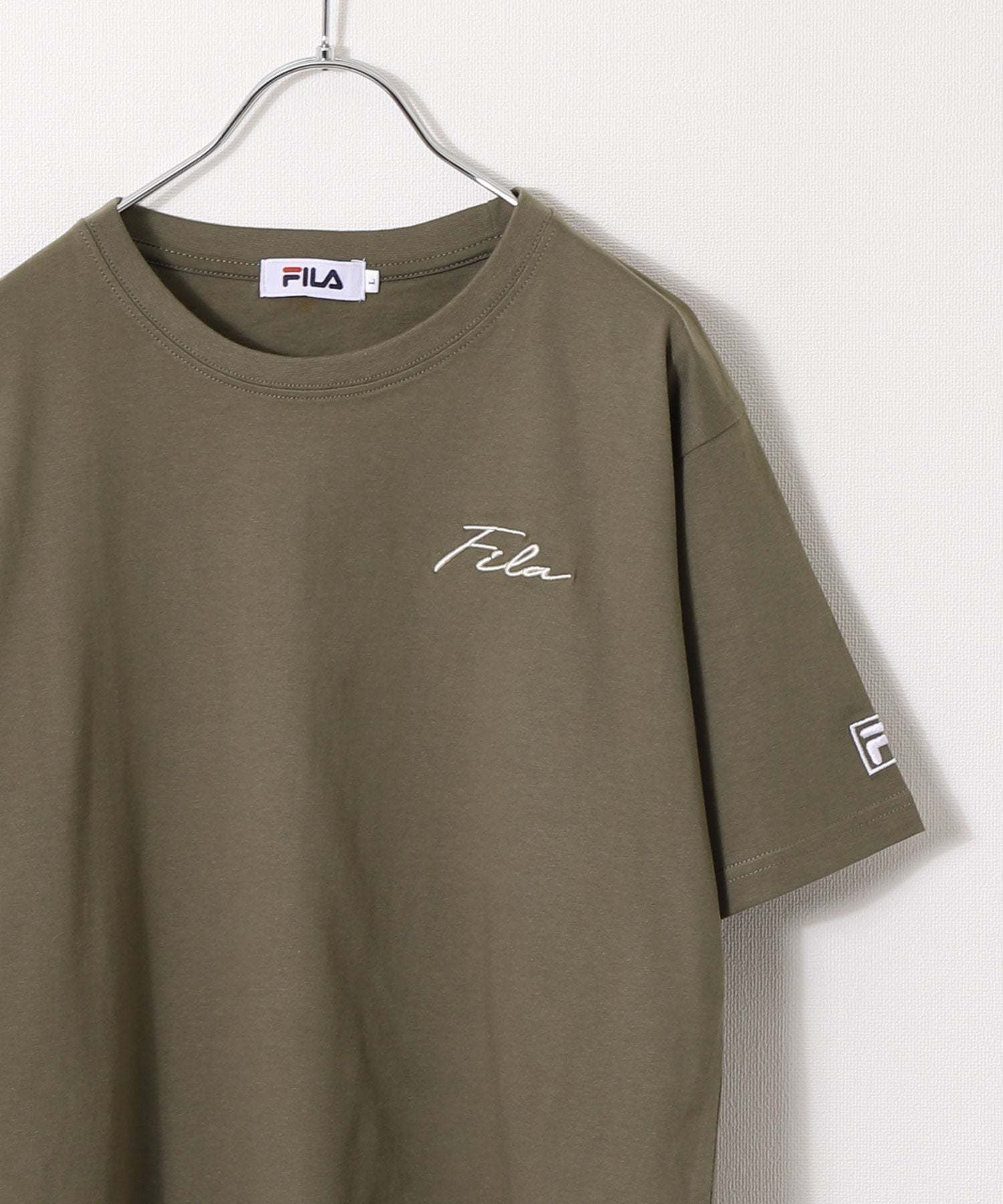 ジップファイブ ZIP FIVE 高密度生地左胸筆記体刺繍半袖Tシャツ