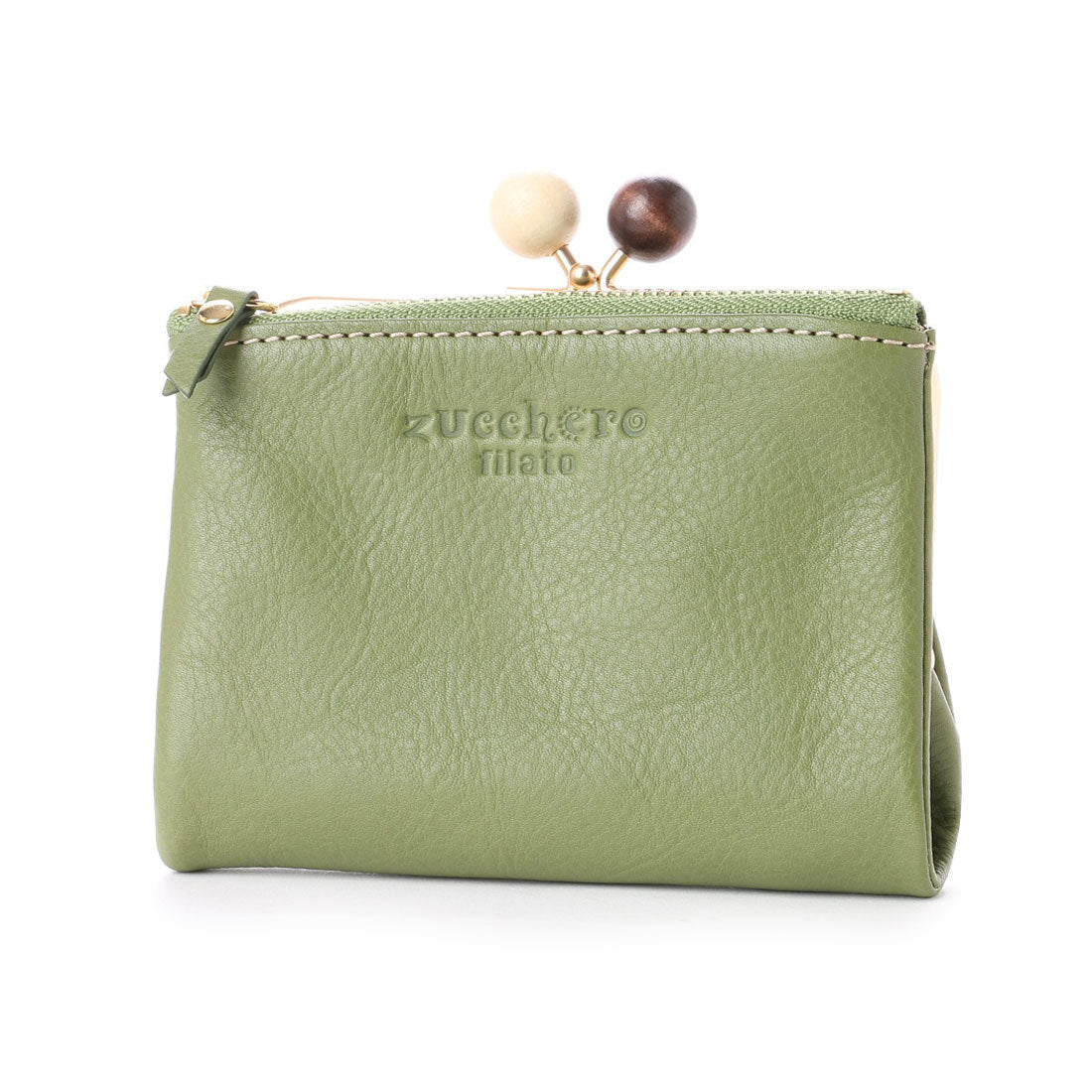 Zucchero Filato Cow Leather Clasp Bi-Fold Wallet