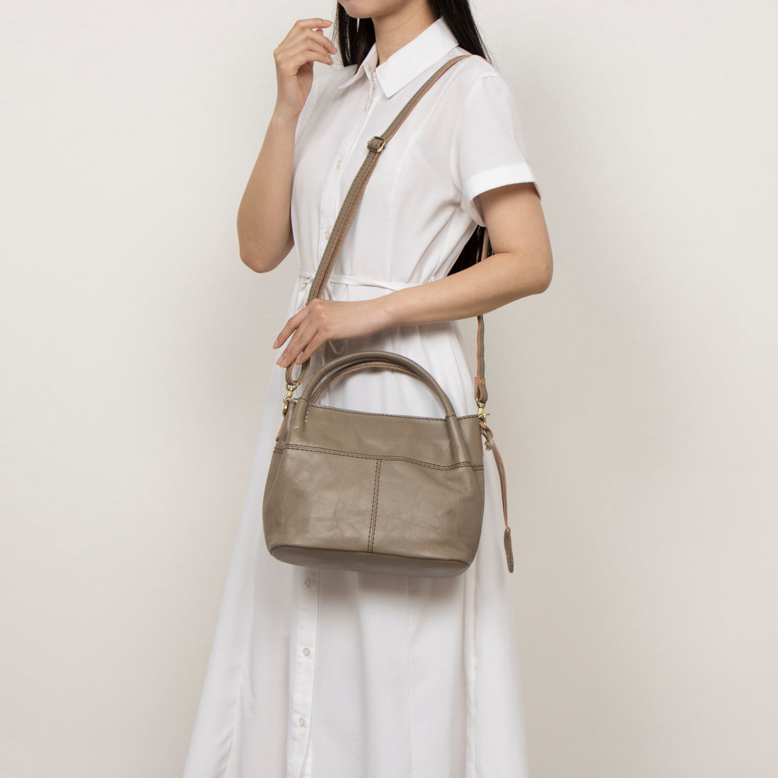 ズッケロ zucchero レザーメッシュ2WAYトートバッグ （OAK） OAK