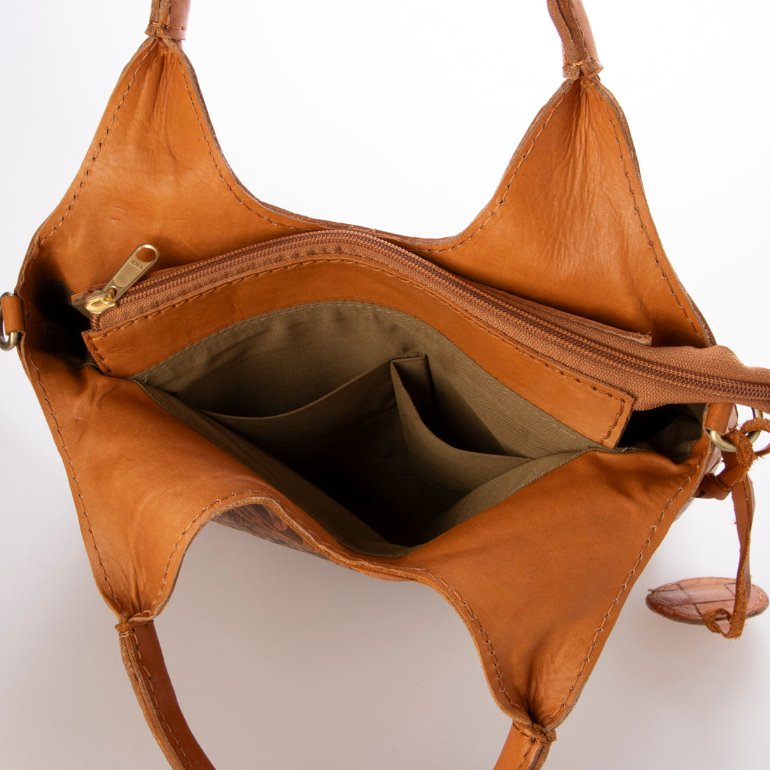 ズッケロ zucchero レザーカービング2WAYトートバッグ （BROWN） BROWN