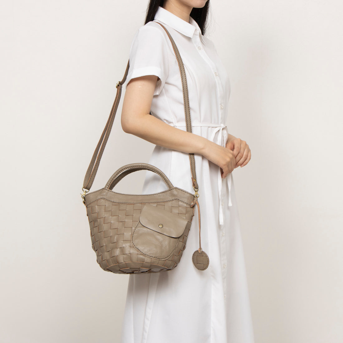 ズッケロ zucchero レザーメッシュ2WAYトートバッグ （OAK） OAK