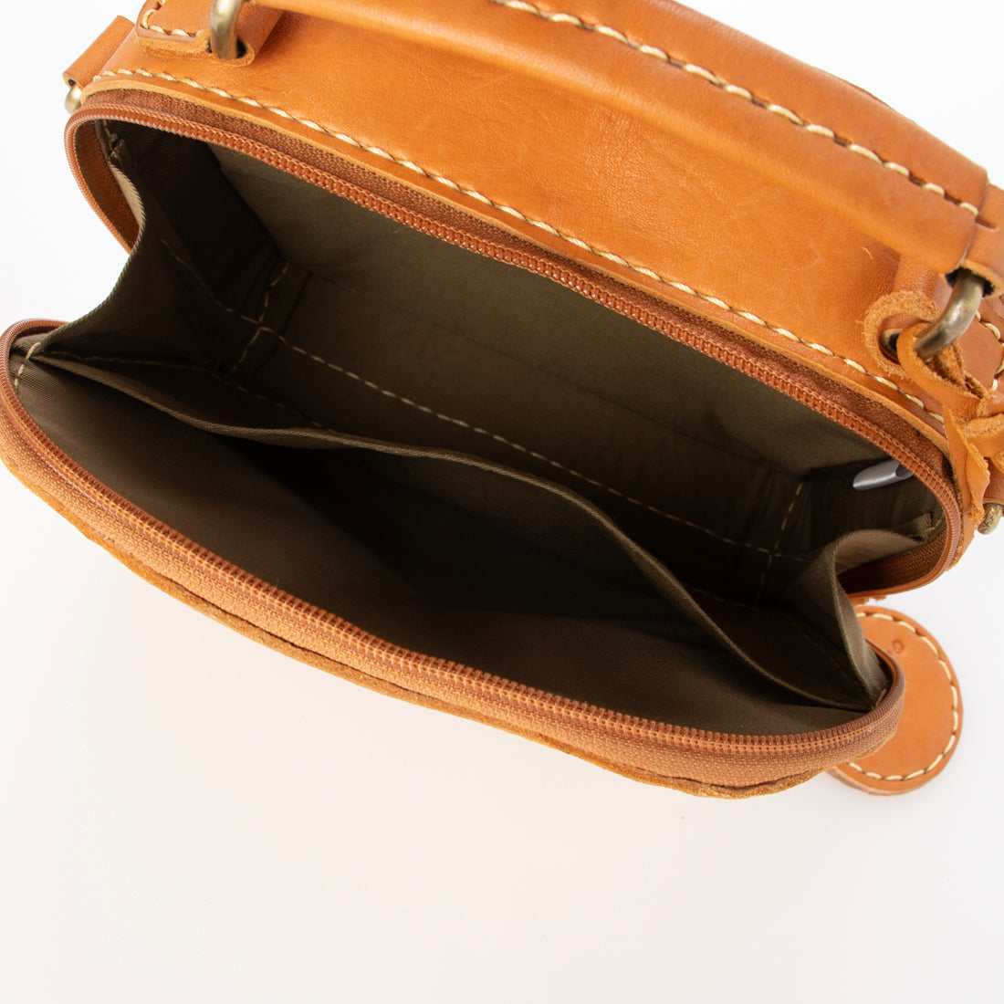 ズッケロ zucchero ズッケロ zucchero ステッチデザイン カウレザー持ち手付2WAYお財布ショルダーバッグ （BROWN） BROWN