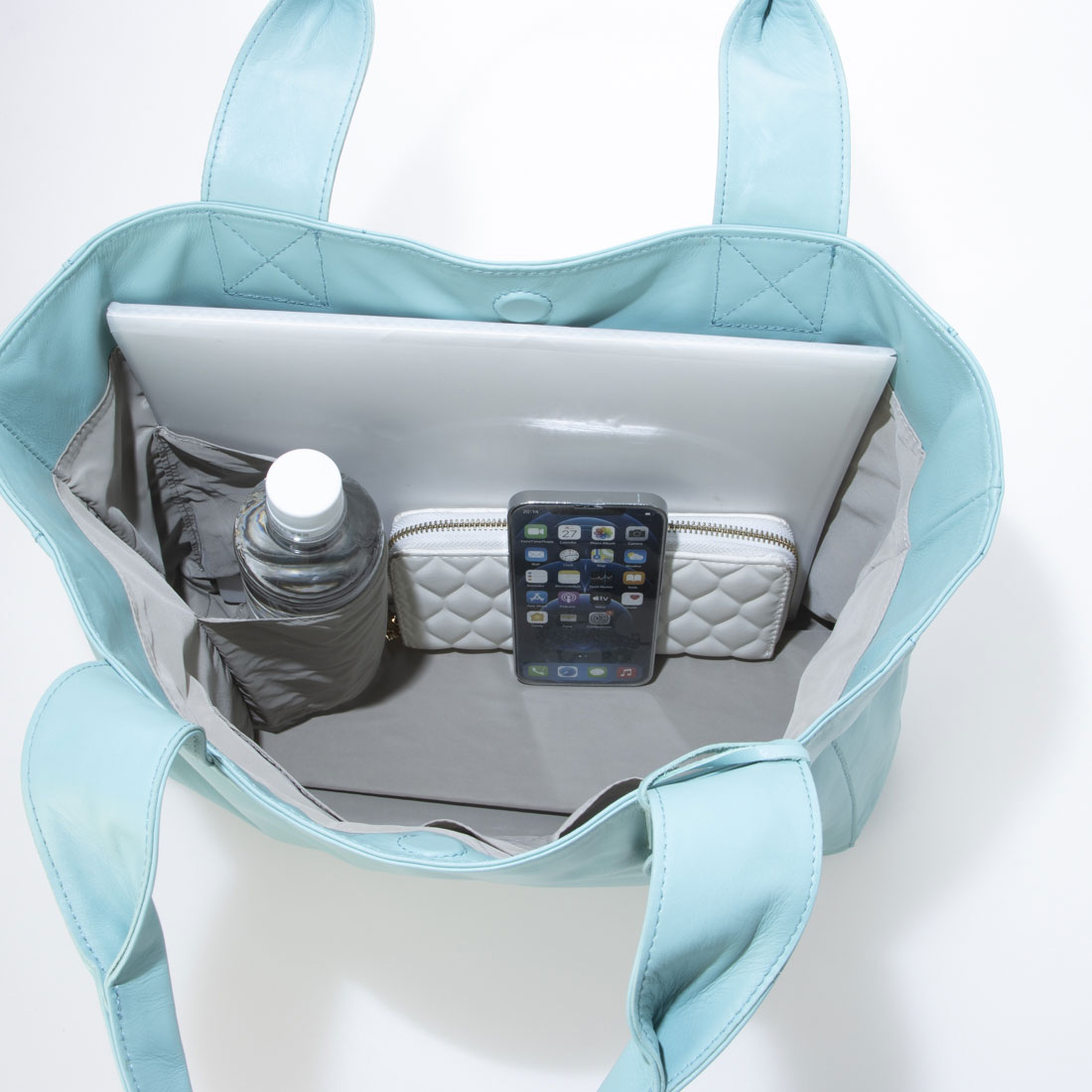 ズッケロ zucchero ズッケロ  zucchero ソフトカウレザー 軽量トートバッグ （AQUA BLUE） AQUA BLUE