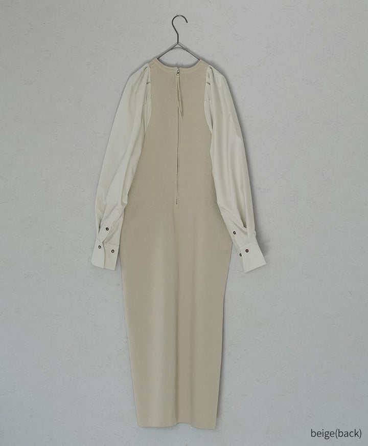 shirt sleeve knit one piece