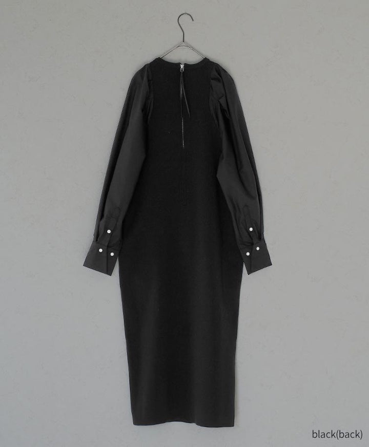 shirt sleeve knit one piece