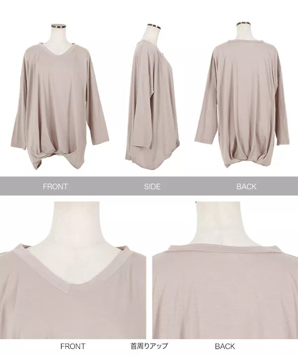 裾タックカットソーロンT