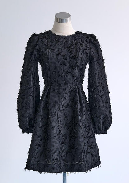 Botanical jacquard dress