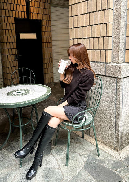 Botanical embroidery knit