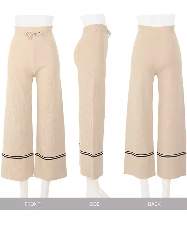 裾ラインニットパンツ [M3076]