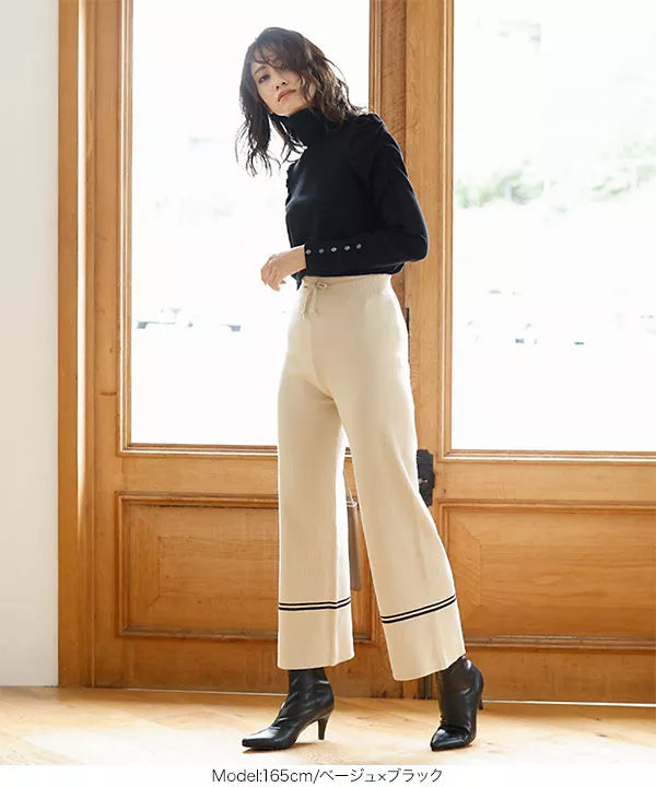 裾ラインニットパンツ [M3076]