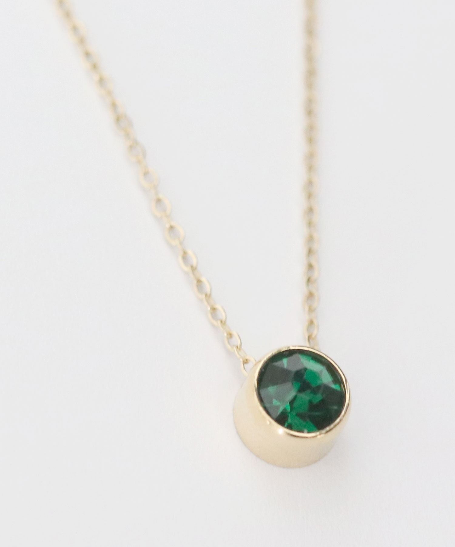 Florge Florge金屬過敏誕生石頂部不銹鋼短項鍊June Alexandrite