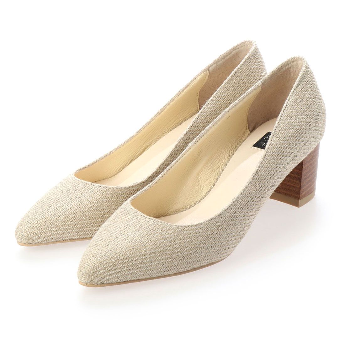 シューズラウンジ アウトレット shoes lounge OUTLET チャンキーヒール パンプス CR73101BEIGE,ベージュ