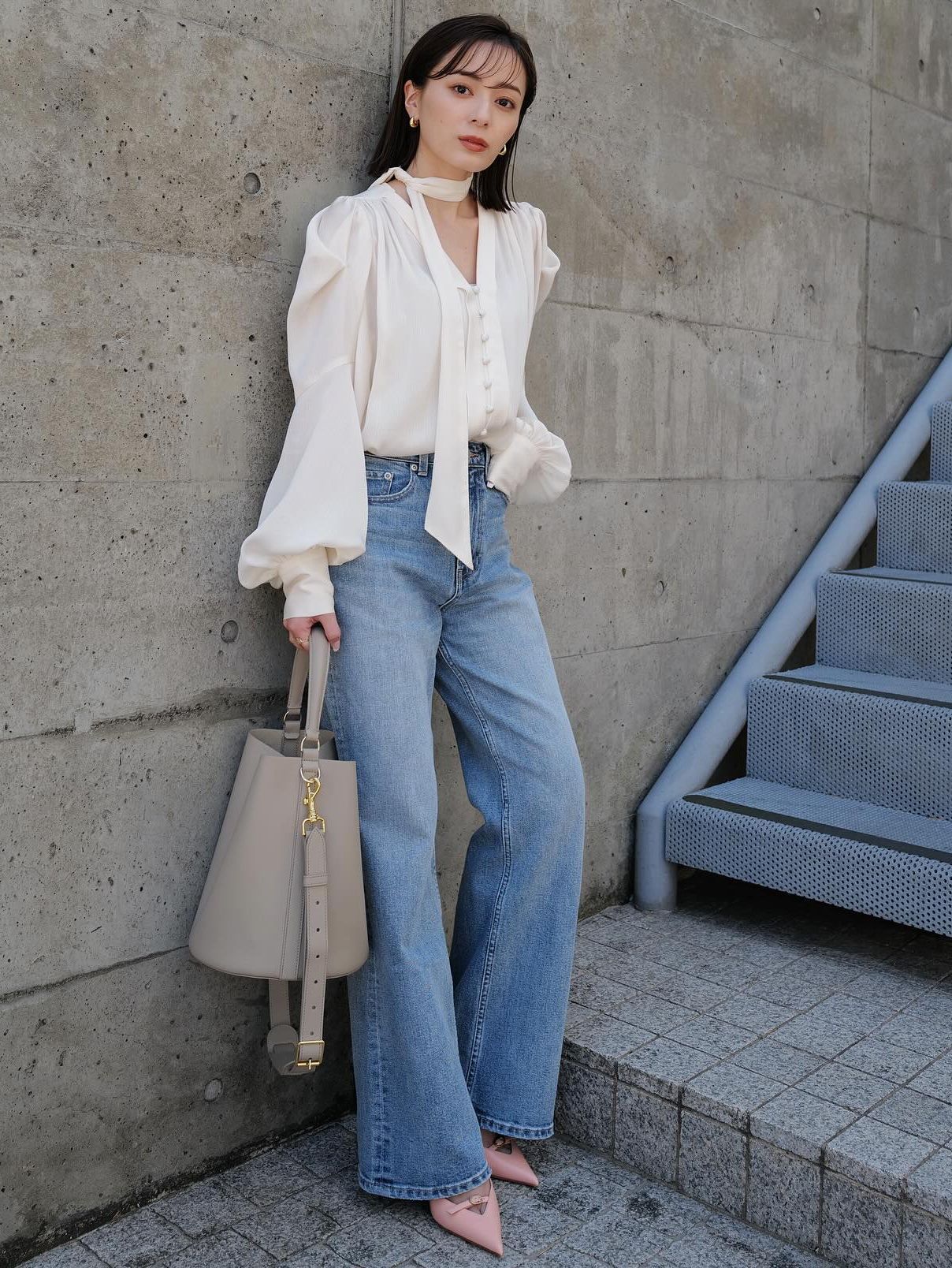 アニュアンス anuans Wide leg denim