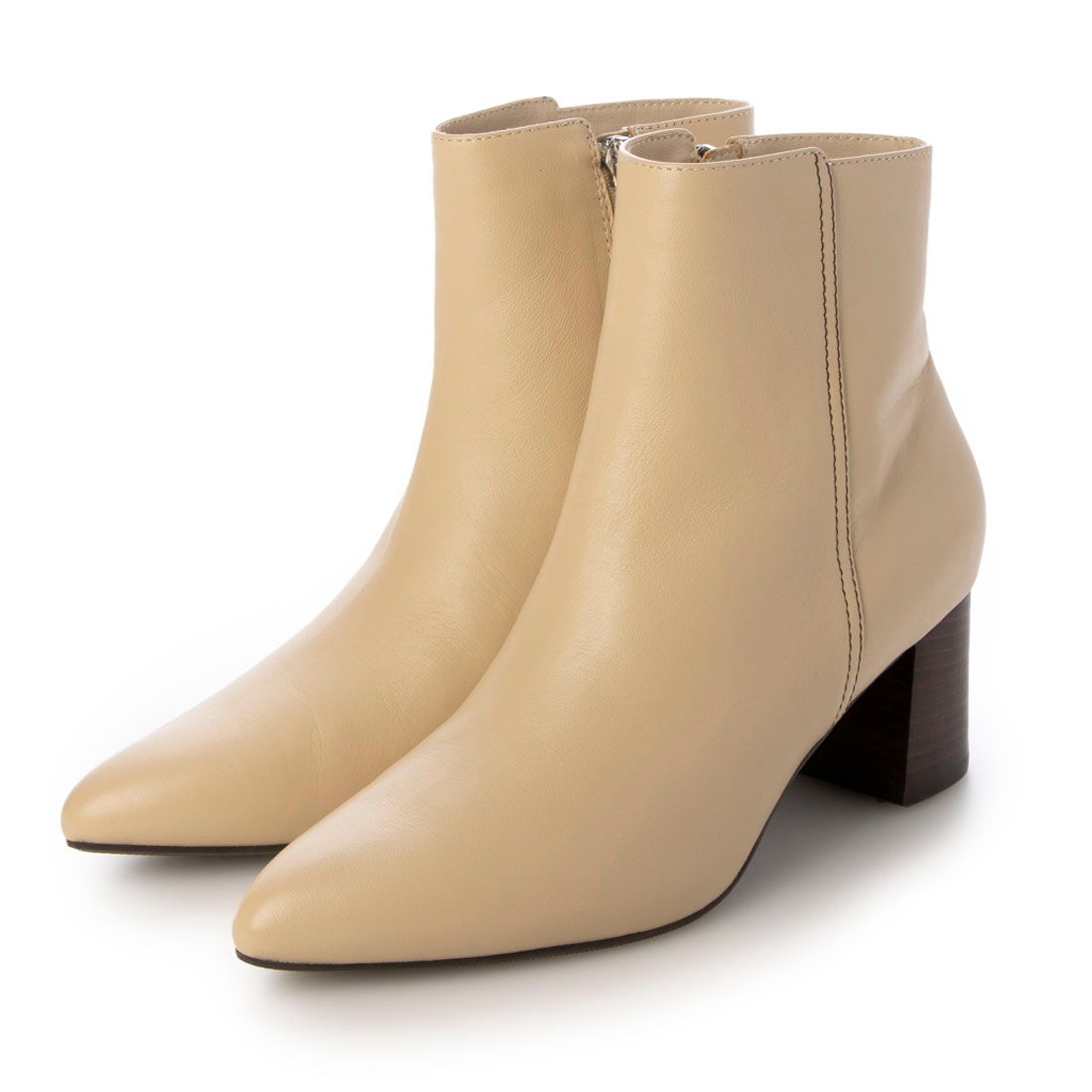 RANDA [A de Vivre] [Genuine Leather] Pointed Toe Leather Short Boots