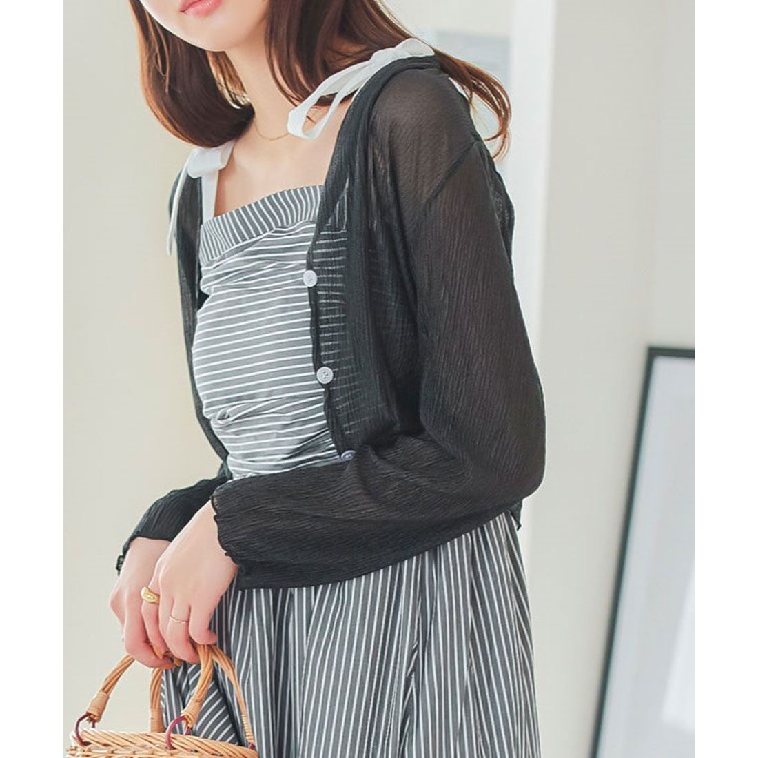 コウベレタス KOBE LETTUCE シアーカーディガン [C7281]