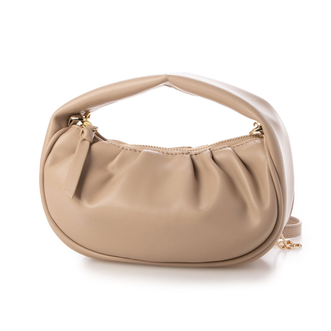 カシュカシュ cache cache ハーフムーンギャザー2wayミニショルダー （BE） BE