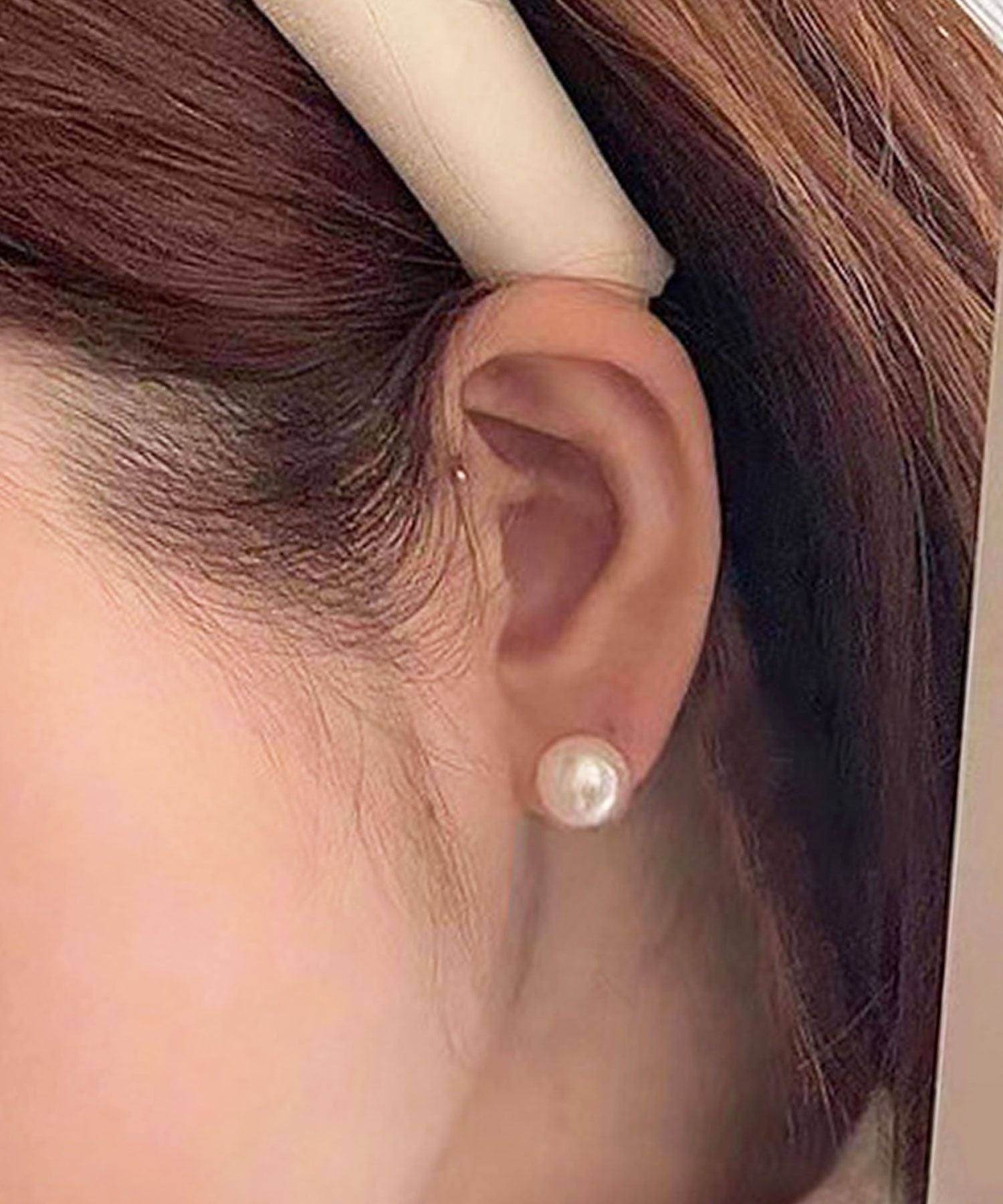 フロージュ florge 3サイズパールイヤリング 14mm,ホワイトパール