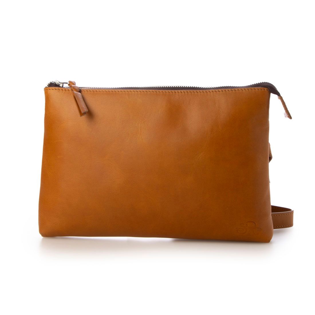 ラフィネ Raffine Raffine オイルレザークラッチショルダー,BROWN/NAVY