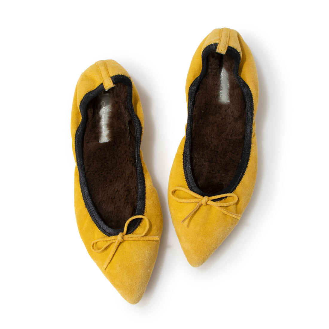 【ふわふわインソール】リボン付きポインテッドバレエシューズ （YL-FA） YL-FA