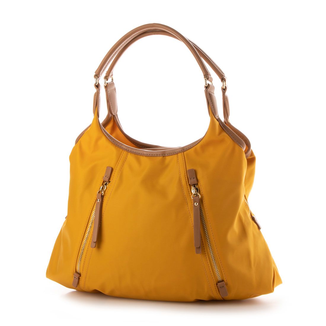 ベース BASE トートバッグ トート ハンドバッグ レディース ナイロン ナイロンバッグ シンプル 軽量 お洒落 女性 鞄 BAG 通勤 通学 三層式 ポケット 大容量 肩掛け ビジネス 手提げ 機能的 お出かけ,マスタード