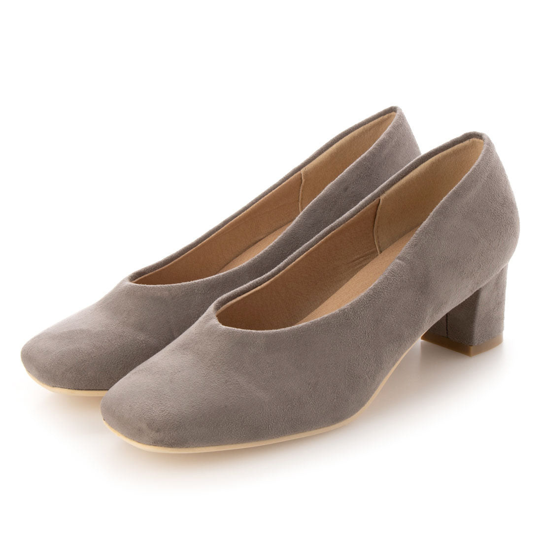 リバティードール LiBERTYDOLL スクエアトゥ5cmチャンキーヒールパンプス/1136 （グレースエード） グレースエード