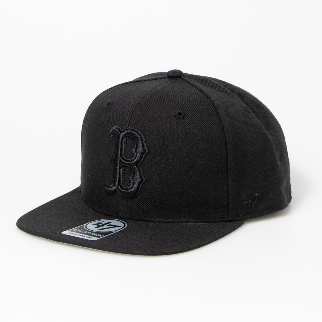 フォーティーセブン 47 キャプテン シュアショット キャップ フラットバイザー 帽子 スナップバック 47 CAPTAIN SURE SHOT,レッドソックス/ブラック×ブラック
