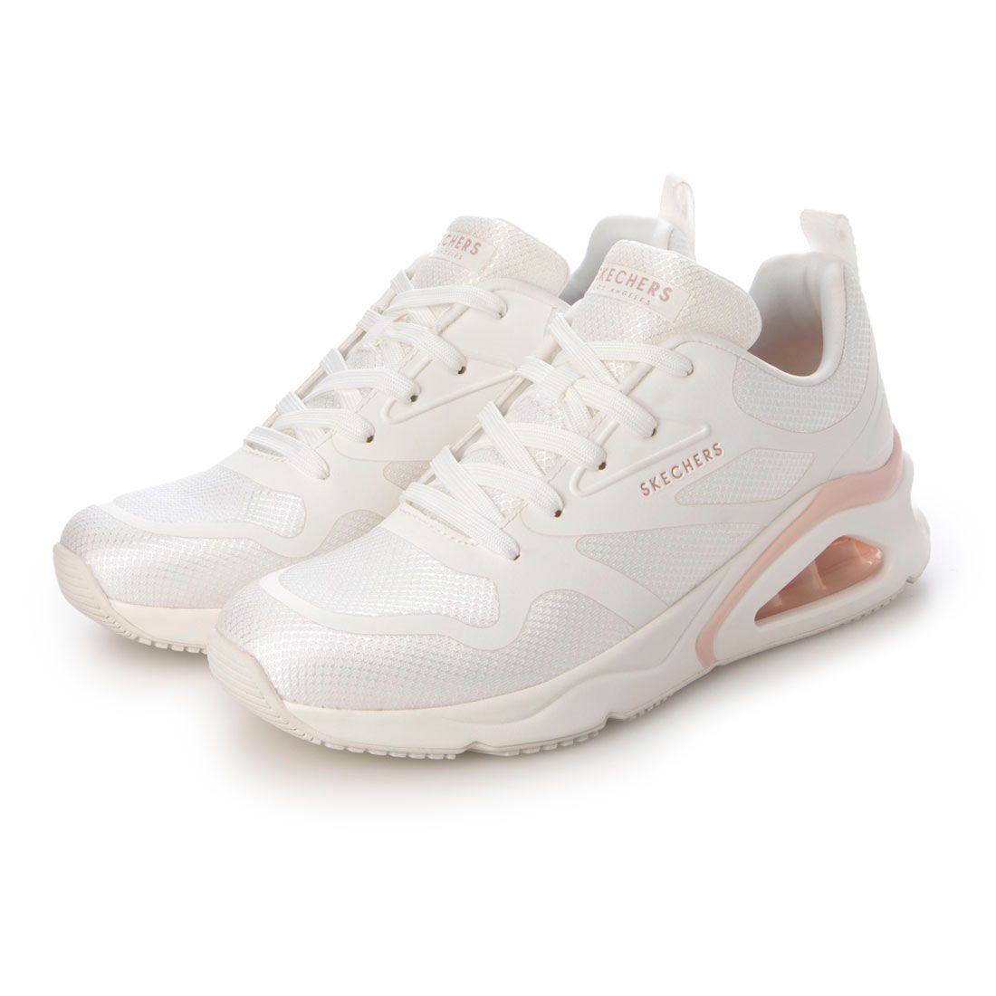 スケッチャーズ SKECHERS レディース スニーカー 厚底 TRES-AIR UNO-REVOLUTIO 177420,ホワイト