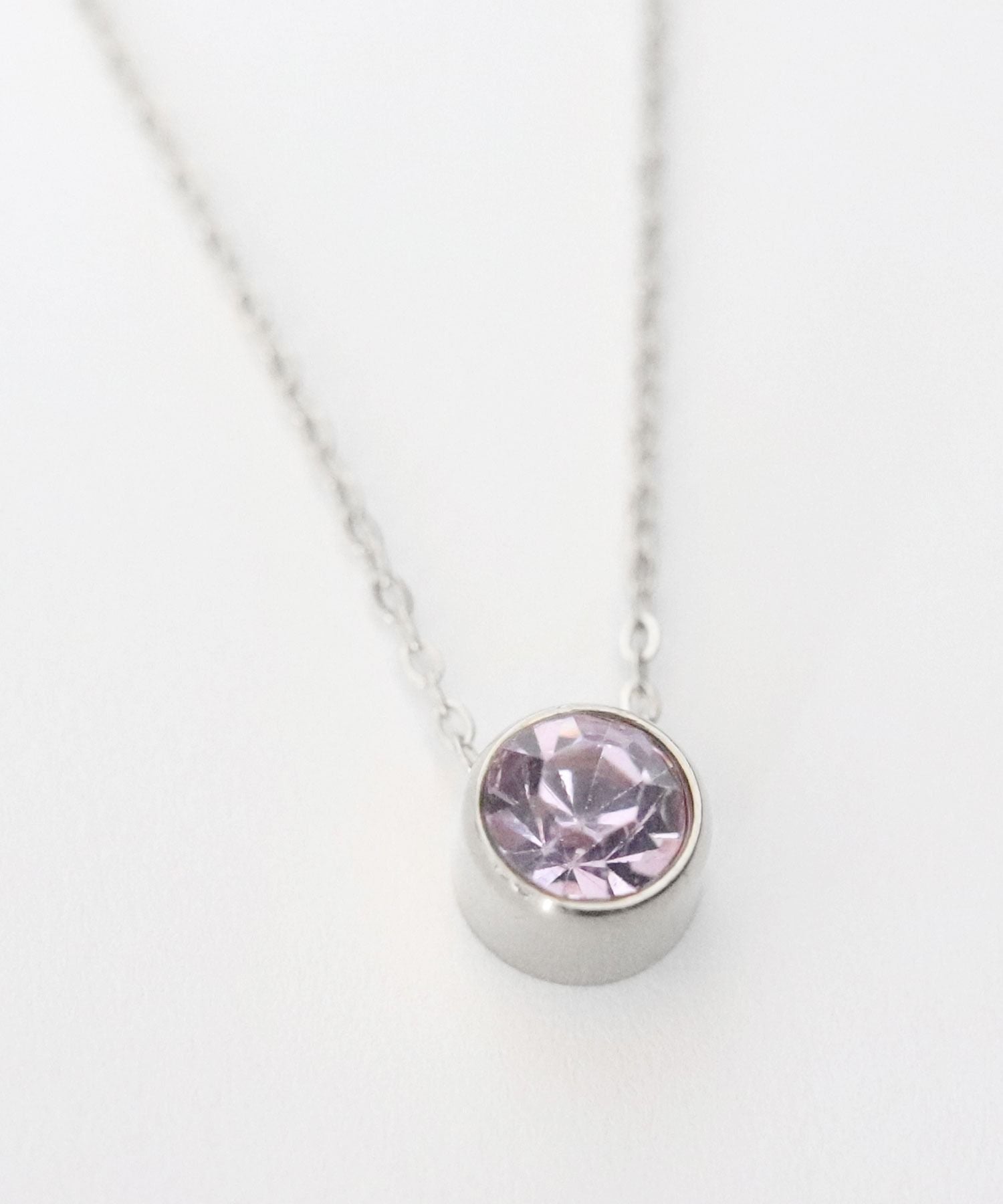 Florge Florge金屬過敏誕生石頂部不銹鋼短項鍊June Alexandrite