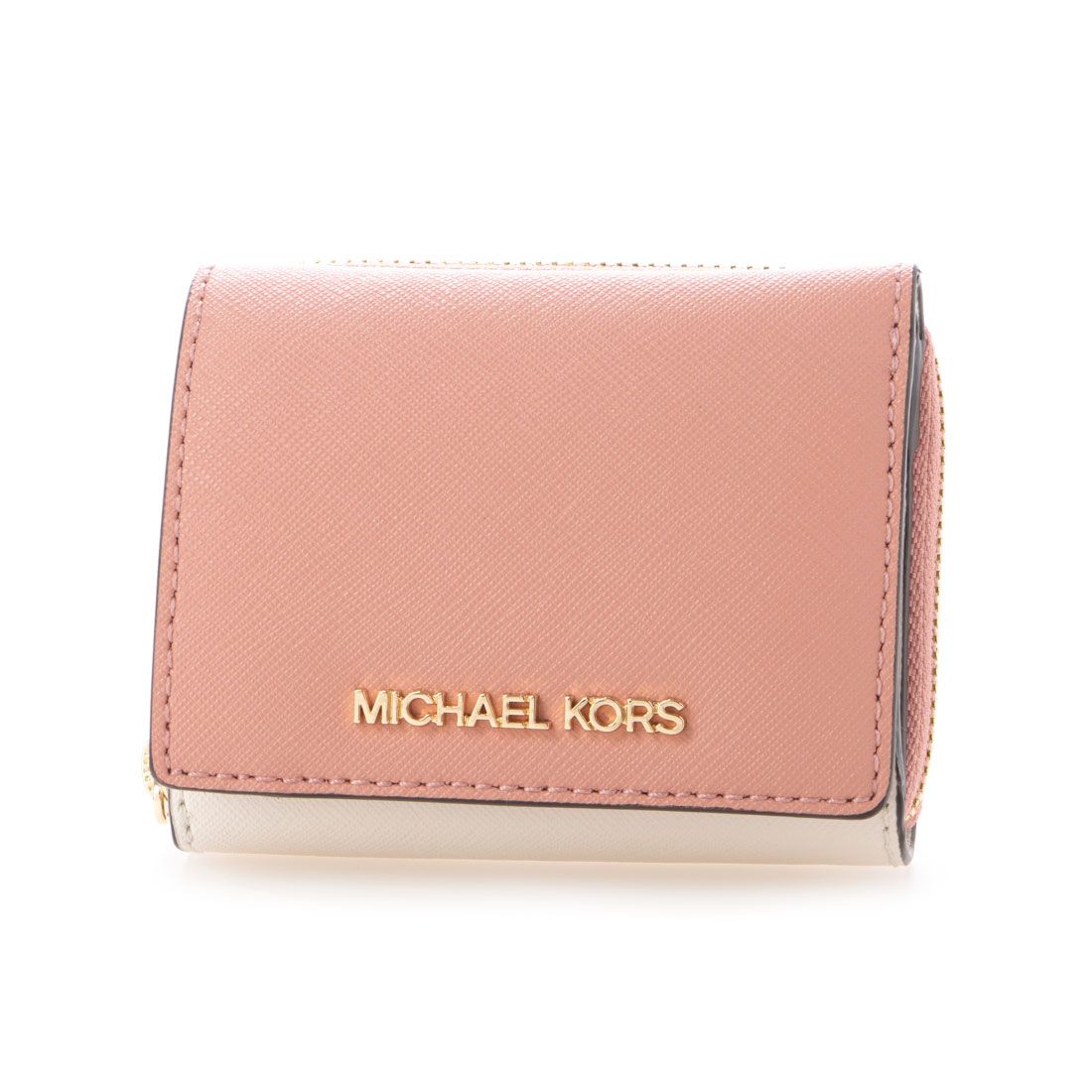 マイケルコース MICHAEL KORS 三つ折り財布,コーラル系