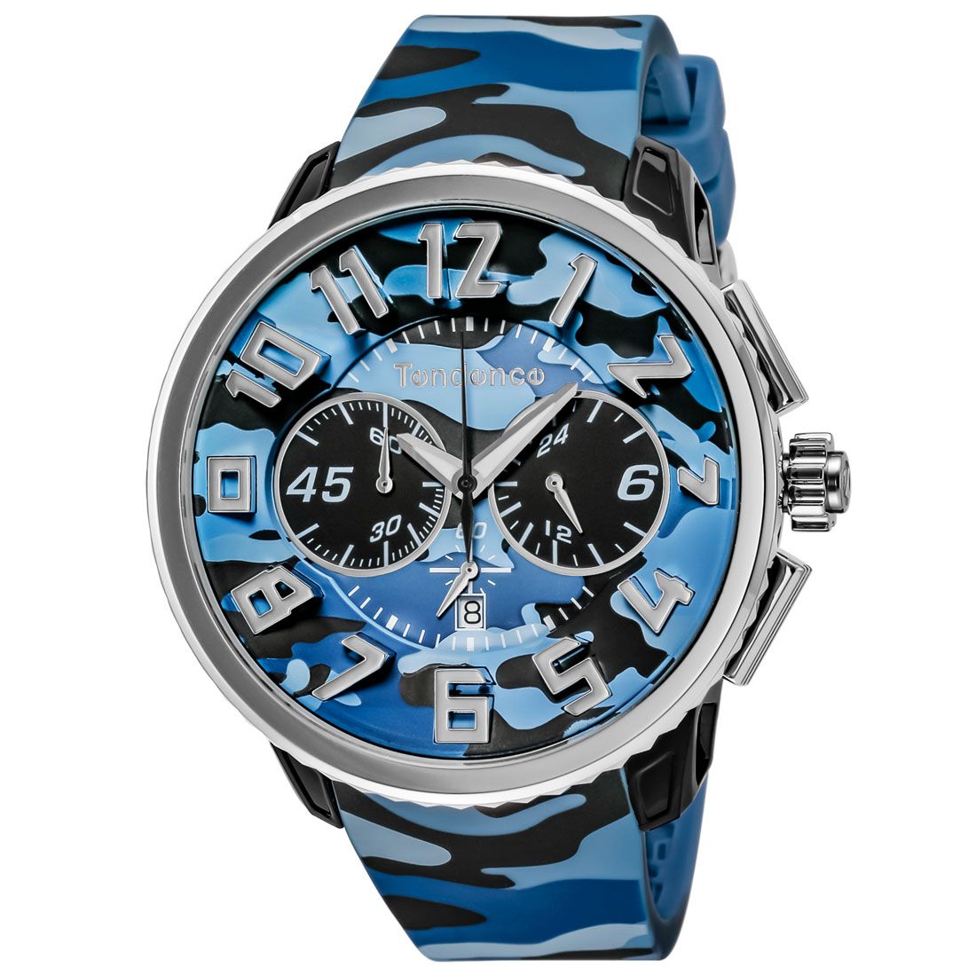 テンデンス TENDENCE ガリバー ラウンド メンズ 時計 TY046023 クォーツ カモフラージュ シリコン,カモフラージュ