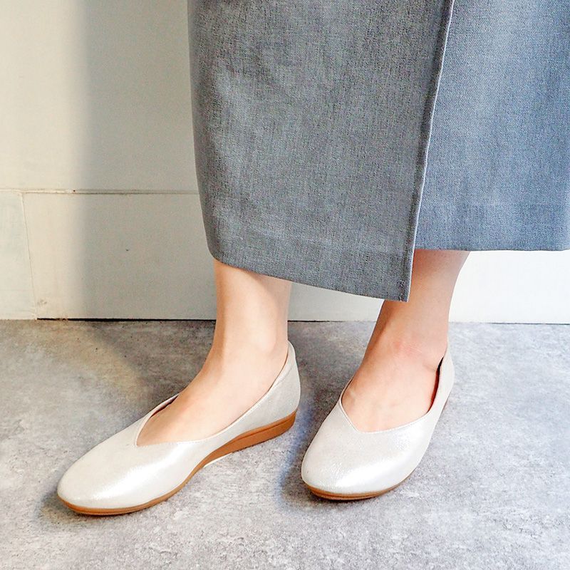 Ashinagaojisan Ashinagaojisan Simple and easy to wear leather flat shoes