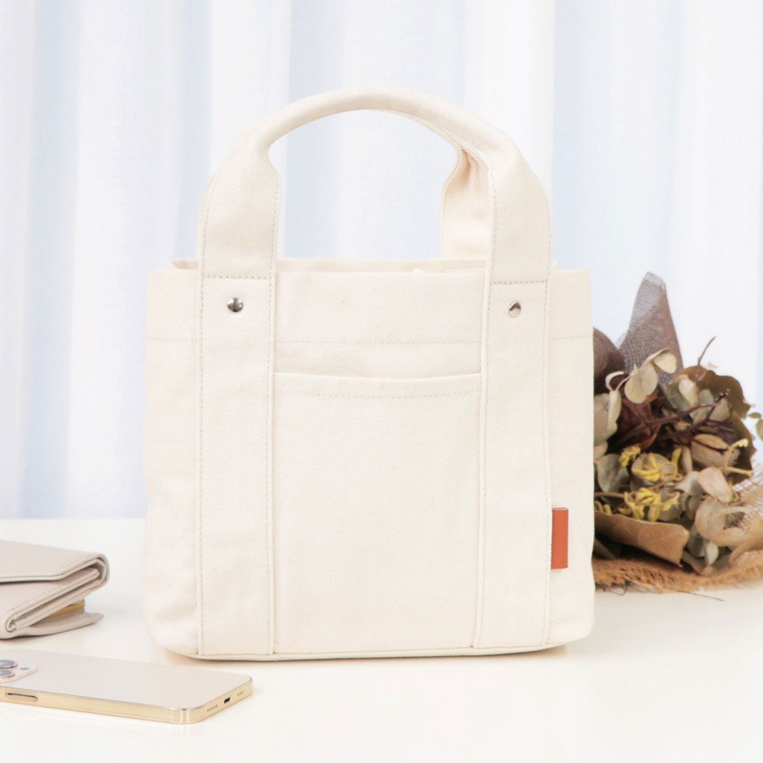 ベース BASE ミニトートバッグ ミニバッグ ミニトート トートバッグ キャンバストート キャンバスバッグ トート レディース 仕切り レディース 帆布 ランチバッグ ママバッグ かわいい BAG 通勤 通学,ナチュラル