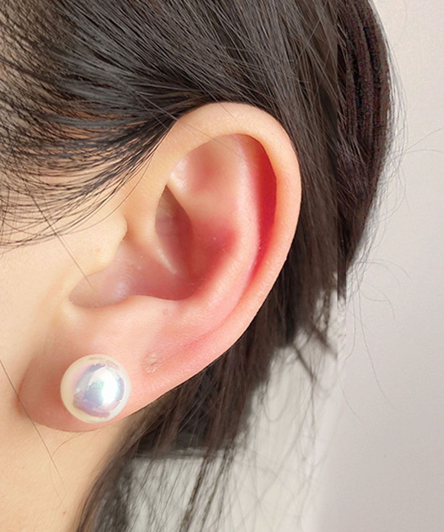 フロージュ florge 3サイズパールイヤリング 14mm,ピンクパール