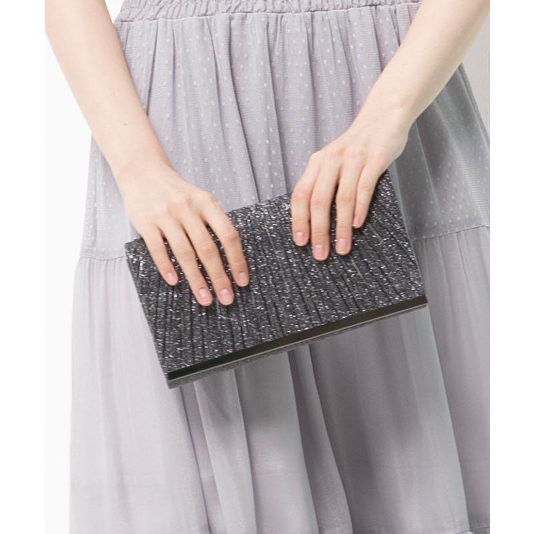 ドレスプラス DRESS+ バッグ クラッチバッグ ショルダーバッグ パーティーバッグ  結婚式,チャコール