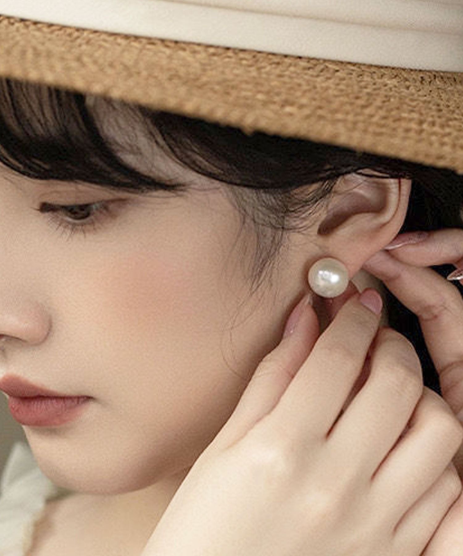 フロージュ florge 3サイズパールイヤリング 14mm,ホワイトパール