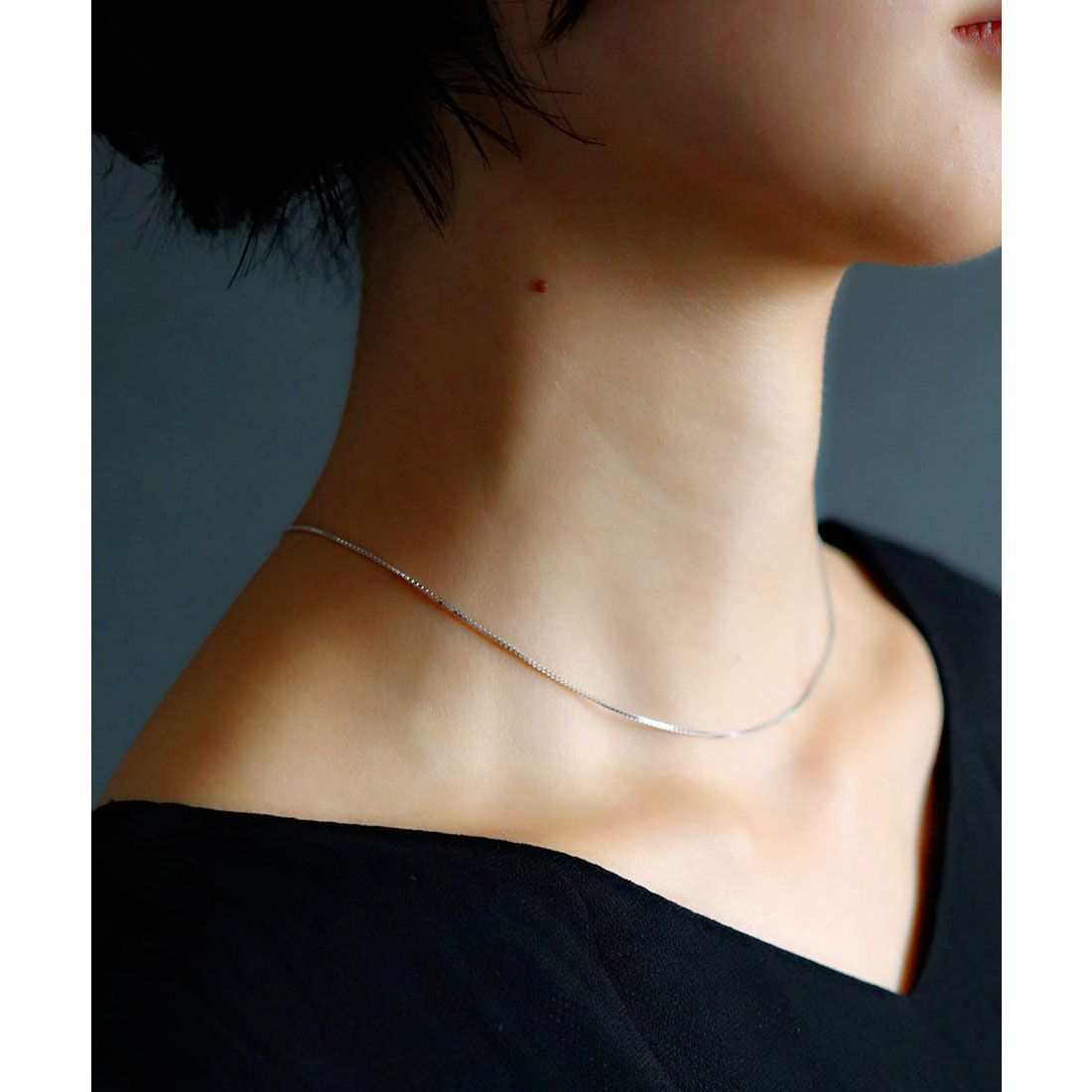 フロージュ florge 【silver925】ベネチアンチェーンシンプルショートネックレス/チョーカー,シルバー