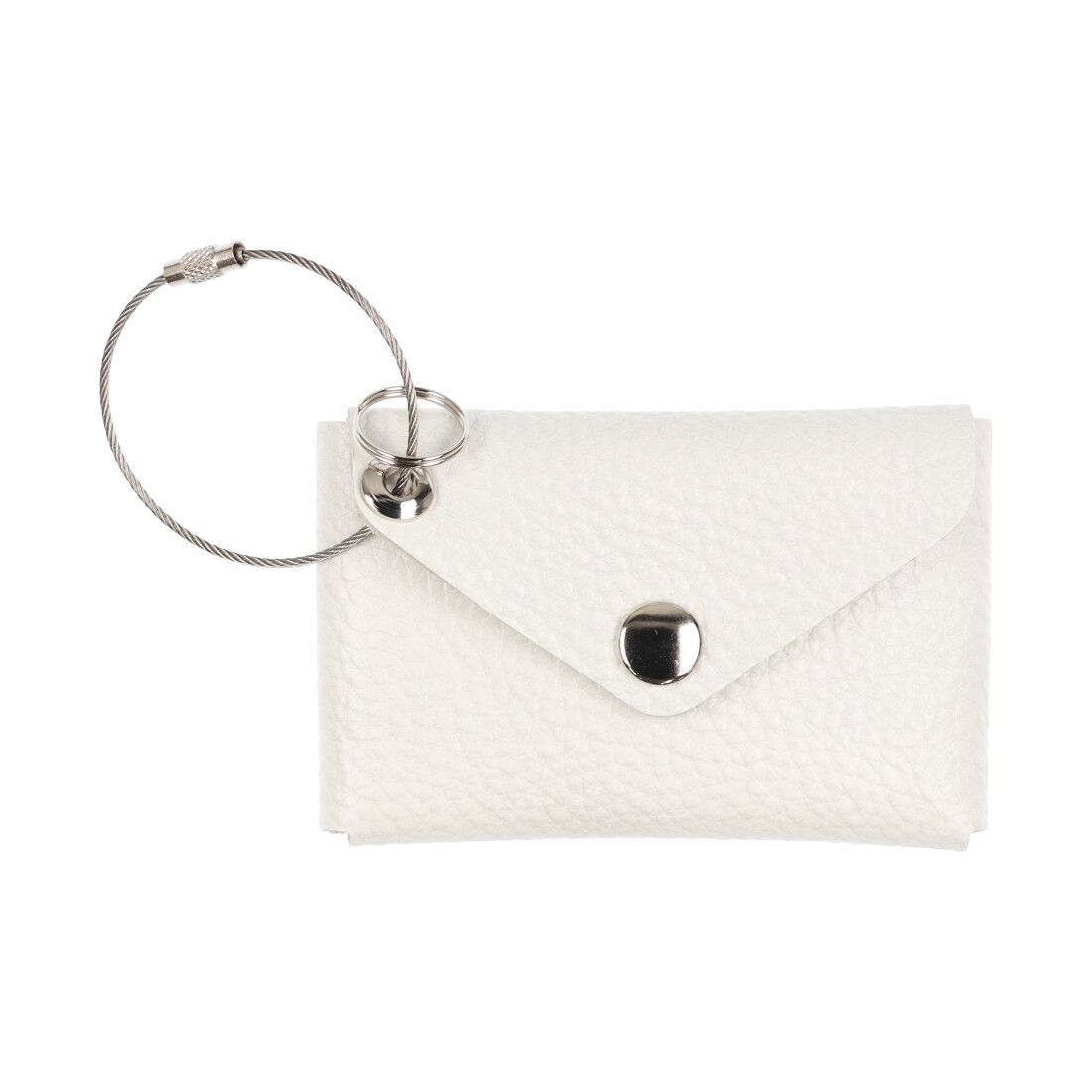 バトーエモンターニュ Bateau et Montagne FOLDING LETTER CARD-CASE フォールディング レター カードケース ワイヤーリング付き,ホワイト