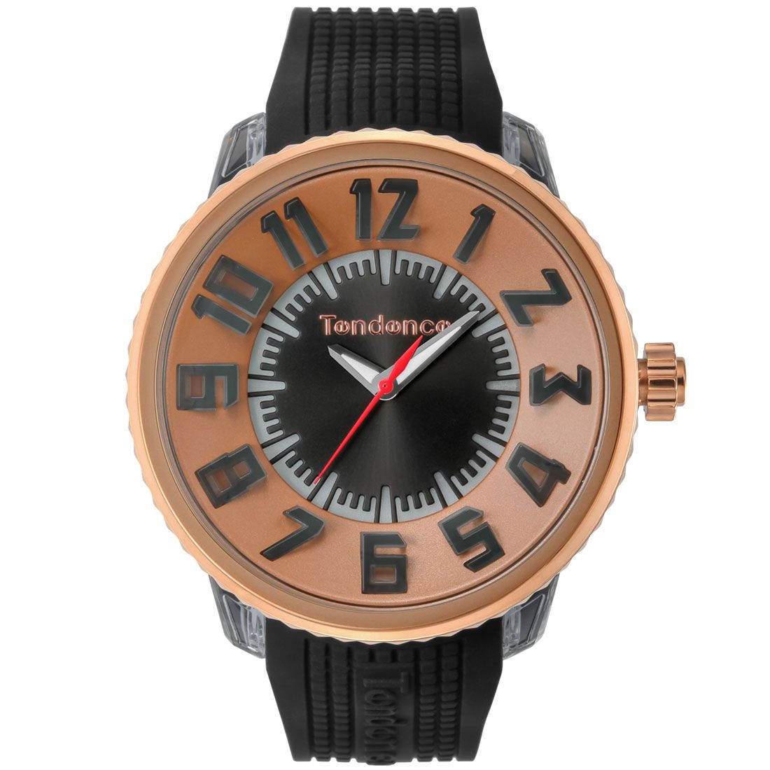 テンデンス TENDENCE フラッシュ メンズ 時計 TY532002 クォーツ オレンジ×ブラック シリコン,オレンジ×ブラック