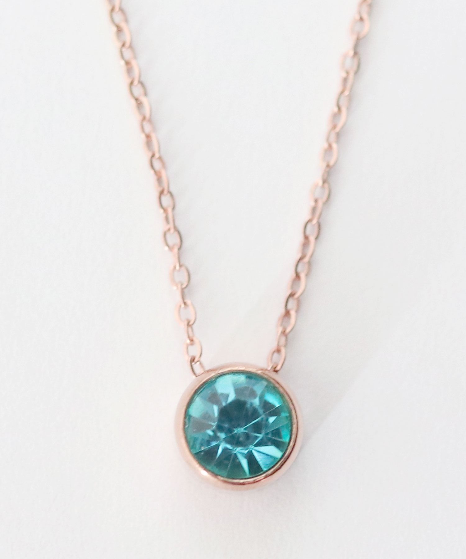 Florge Florge金屬過敏誕生石頂部不銹鋼短項鍊June Alexandrite