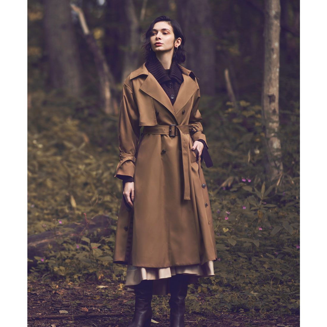 RUIRUE BOUTIQUE Sideline Long Trench Coat