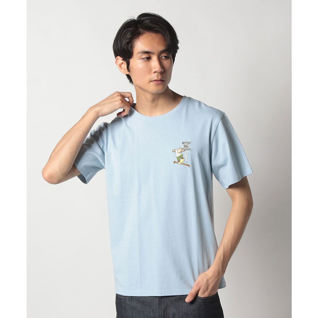 ソルツ SALTS Tシャツ,PALE BLUE