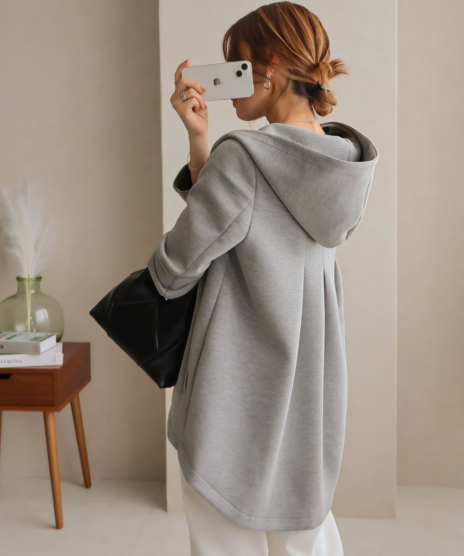 ソーシャルガール SocialGIRL バックフレアパーカー,gray