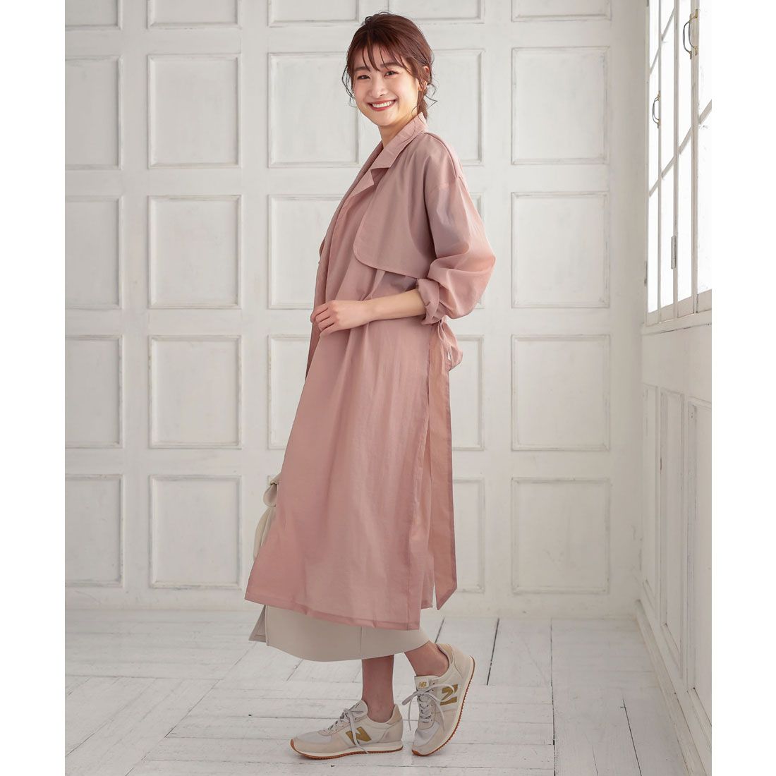 KOBE LETTUCE sheer trench coat [K1024]