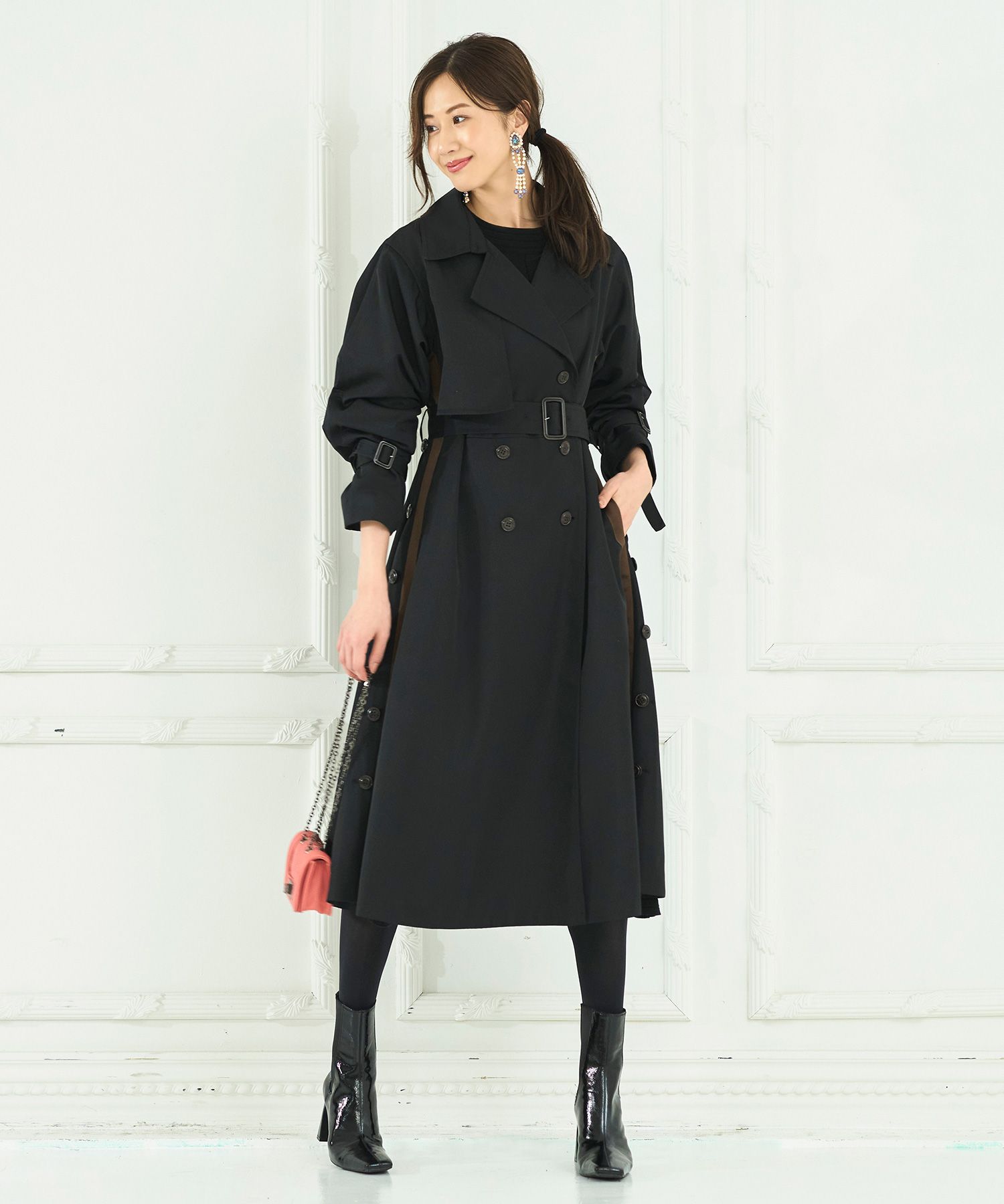 RUIRUE BOUTIQUE Sideline Long Trench Coat