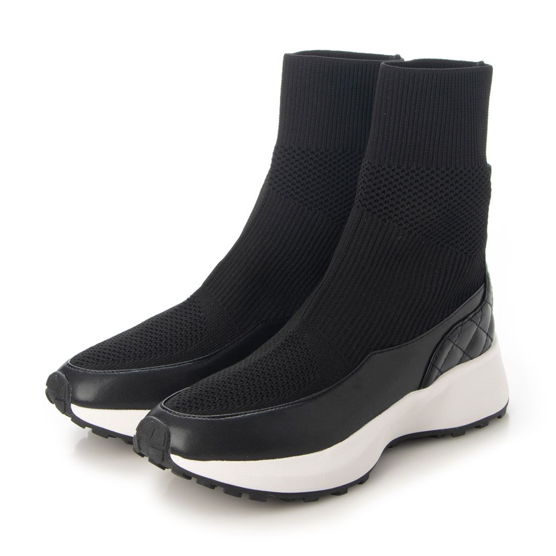 【23AW】Indus/インドゥス ニットスニーカーブーツ,BLK