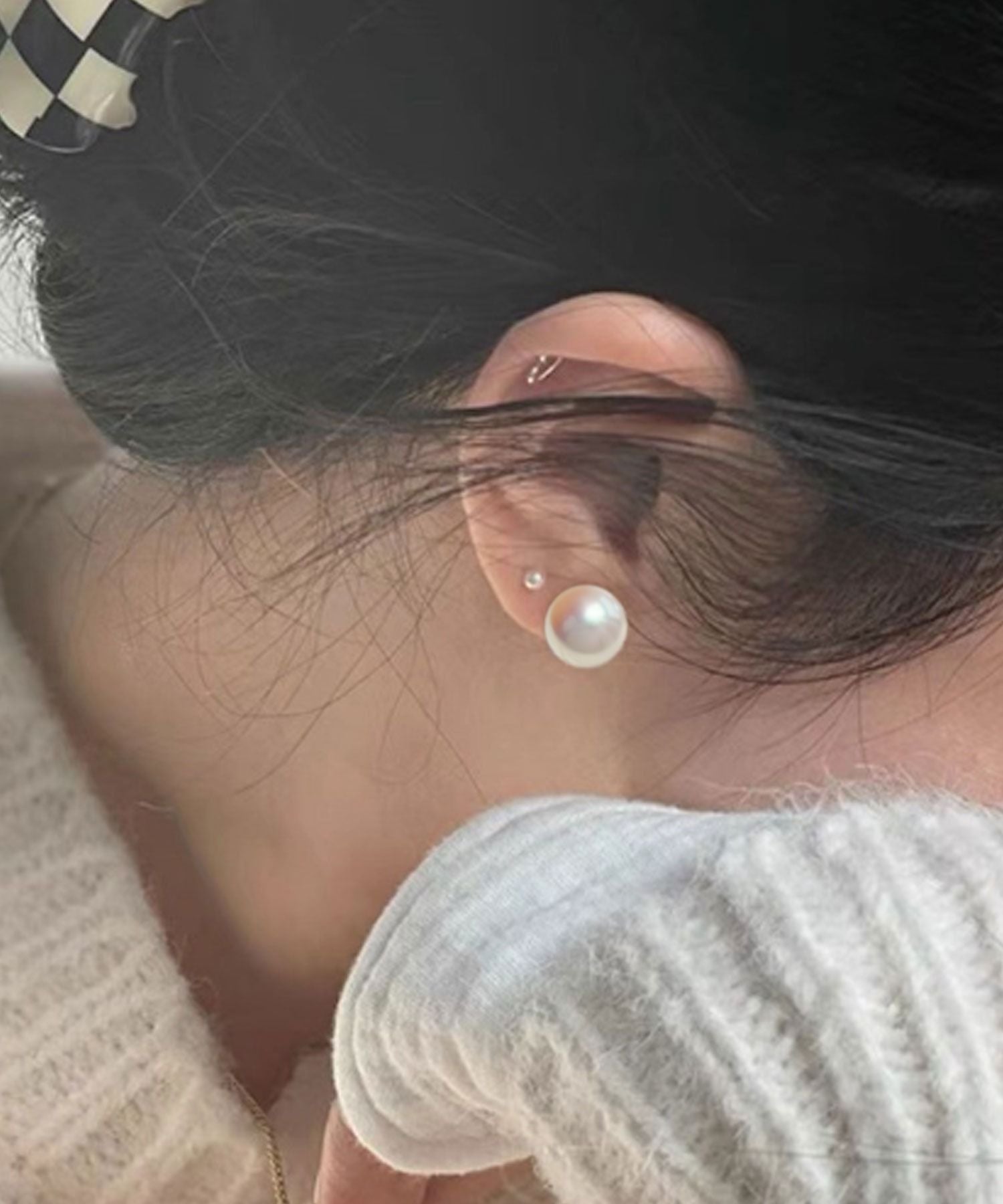 フロージュ florge 3サイズパールイヤリング 14mm,ピンクパール