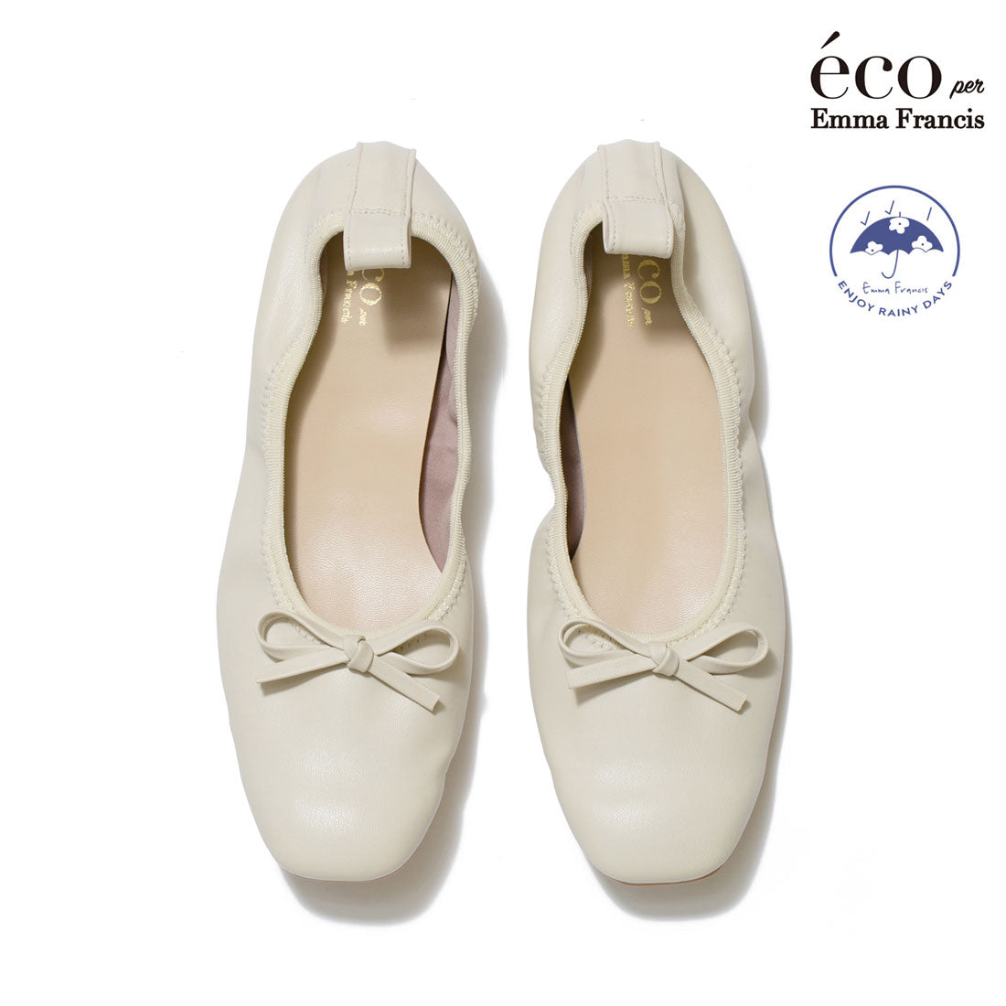 【24SS】エマ フランシス Emma Francis フラット バレエシューズ （アイボリー アップルレザー） アイボリー アップルレザー