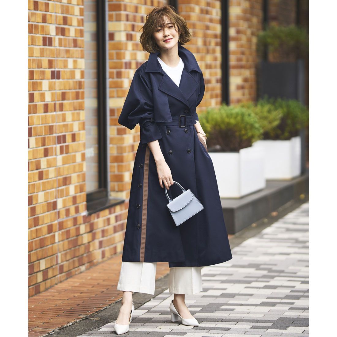 RUIRUE BOUTIQUE Sideline Long Trench Coat