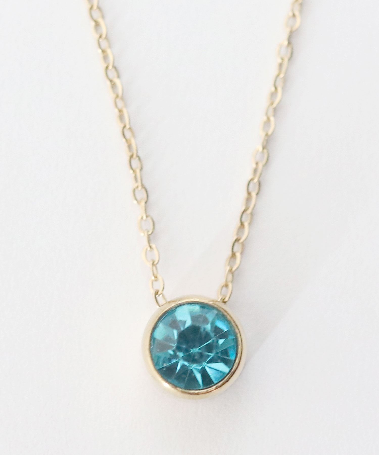 Florge Florge金屬過敏誕生石頂部不銹鋼短項鍊June Alexandrite