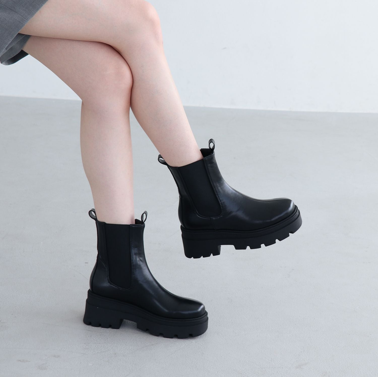 [EVOL] Double-sole thick-soled side gore boots IV5255